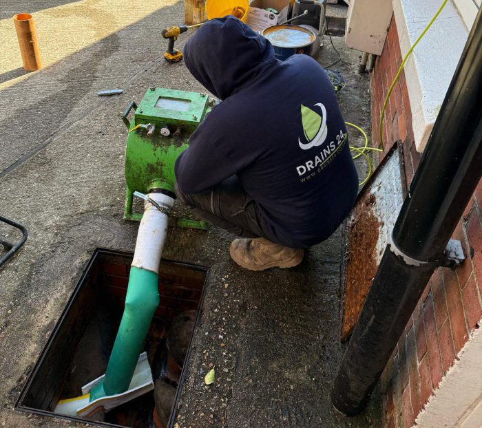 CIPP lining repair used to seal damaged drain pipework and prevent root intrusion returning in Twickenham