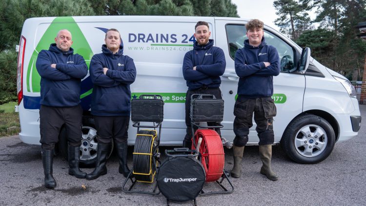 Drains24 engineers carrying out drain repairs at a Twickenham property