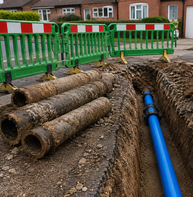 Old Water Main Removal and Replacement e